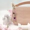 Y2K Aesthetic Keychains for Women Cute Flowers Star Cake Jellyfish Keychins Charms Kawaii Bag Purse Decor (Pink & Clear Bow)